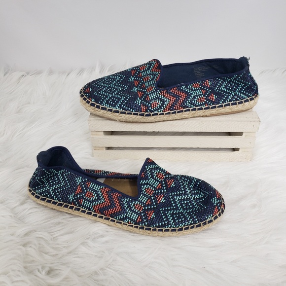 DV by Dolce Vita Shoes - DV Aztec Patterned Espadrilles Blue Red 9 DV by Dolce Vita Shoes - DV Aztec Patterned Espadrilles Blue Red 9